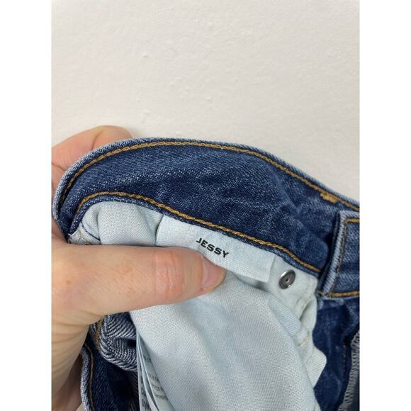 SLVRLAKE Jessy Jean blue in forbidden love high rise straight size 25 - Picture 5 of 8